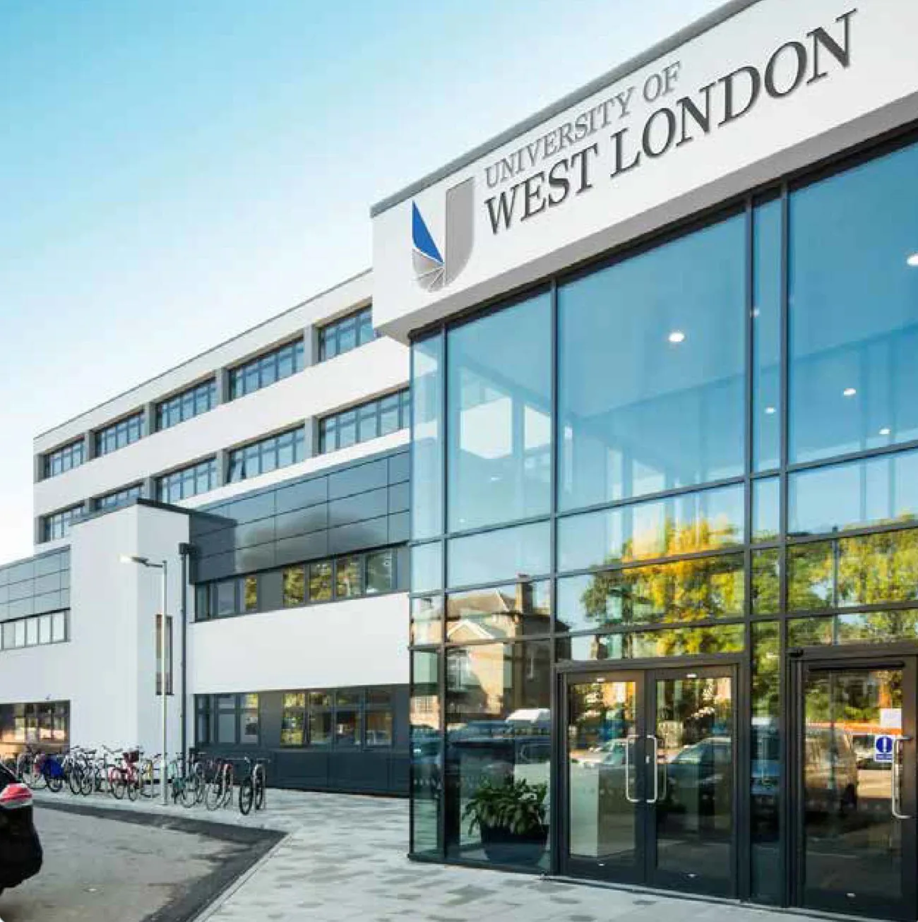 The University of West London building entrance